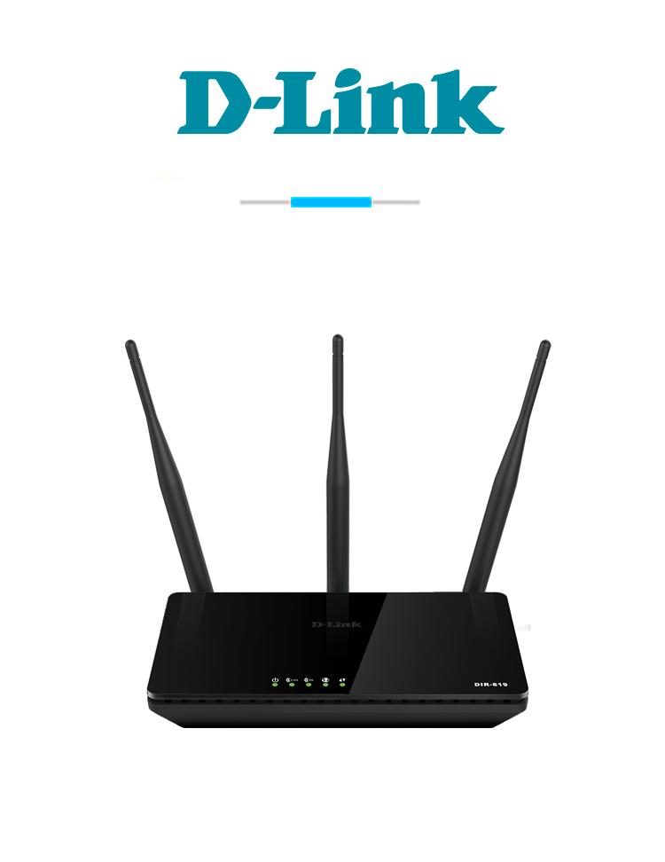 ROUTER D-LINK DIR-819 DUAL BAND, VEL 750 MBPS, 3 ANTENAS 