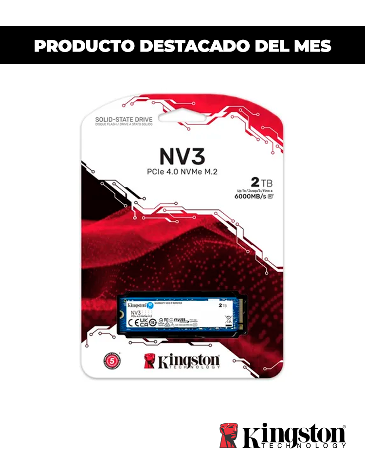 SSD 2000G Kingston NV3 PCIE NVME M2